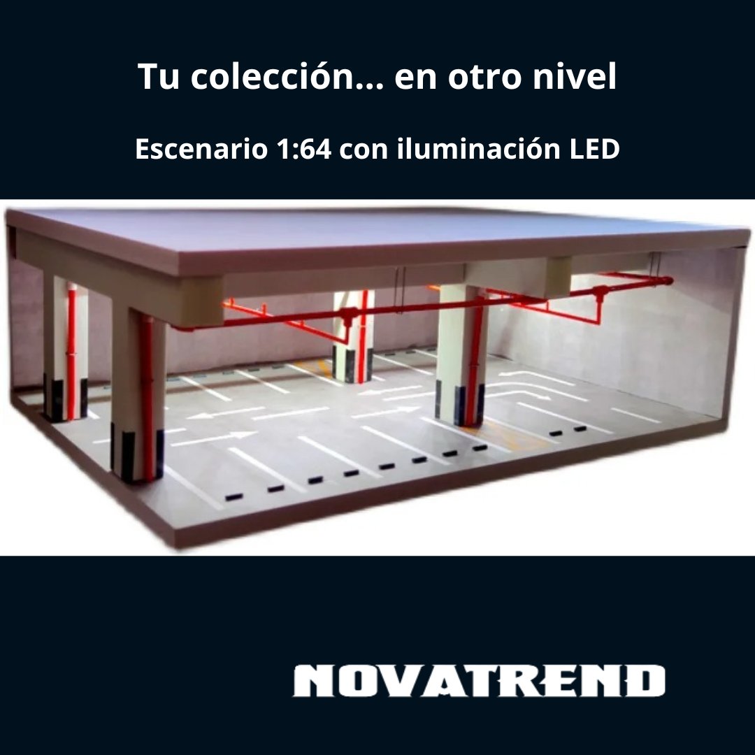 Escenario 1:64 Estacionamiento Subterráneo Industrial con Iluminación LED