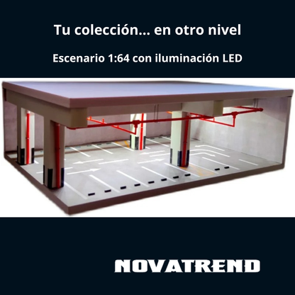 Escenario 1:64 Estacionamiento Subterráneo Industrial con Iluminación LED