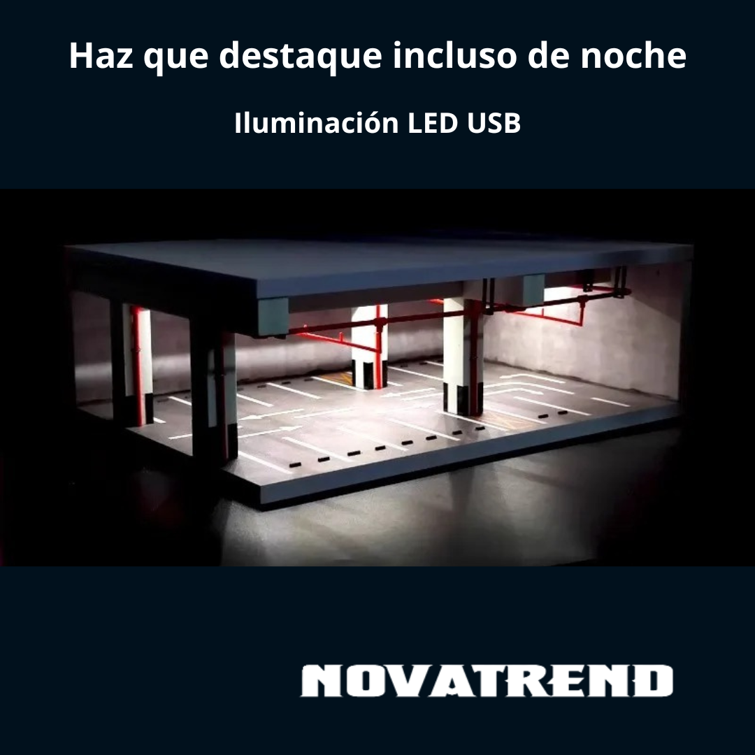 Escenario 1:64 Estacionamiento Subterráneo Industrial con Iluminación LED