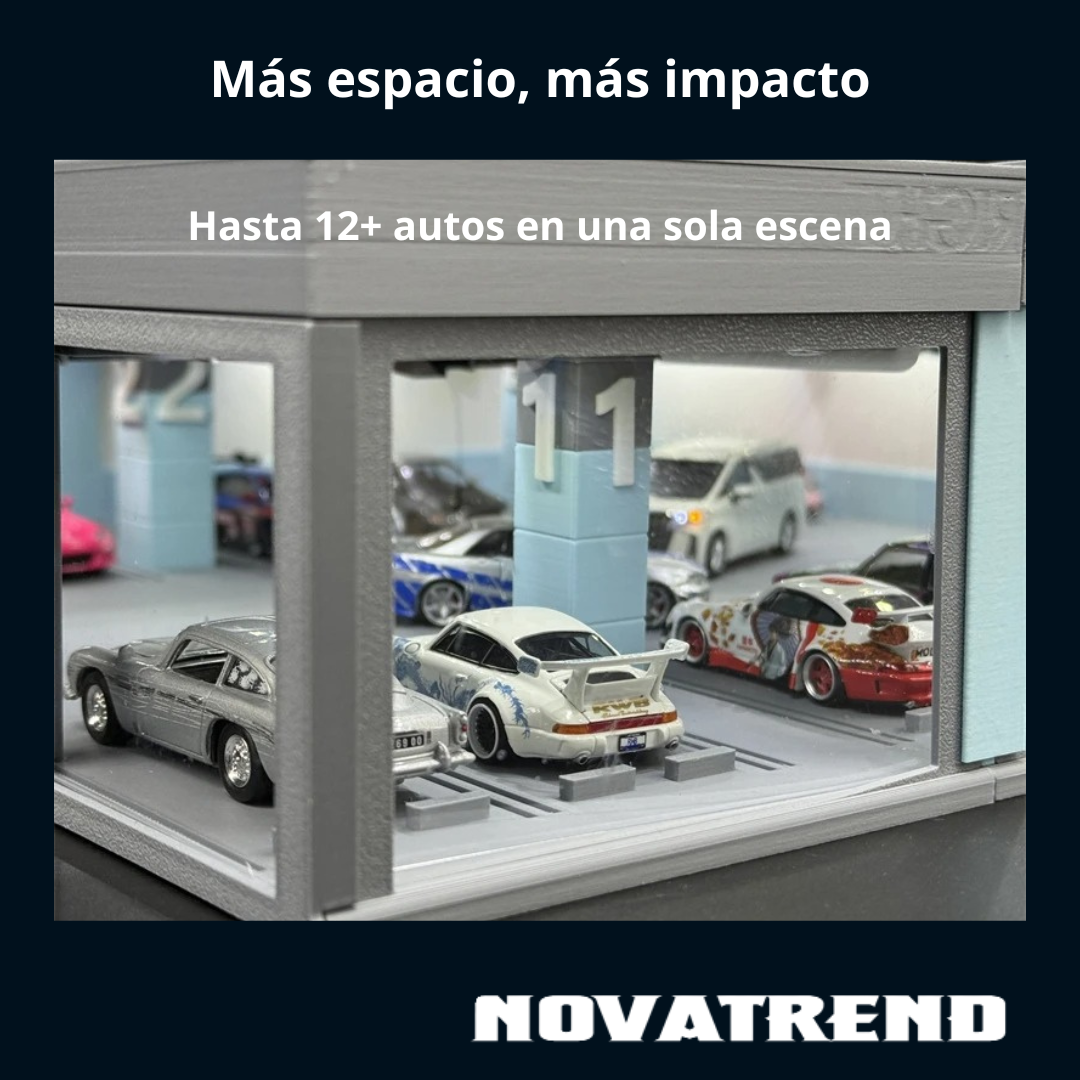 Diorama Modular 1:64 – Estacionamiento Subterráneo con LED