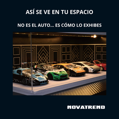 Showroom LED Pro 1:64 – Diorama Premium con Iluminación Ajustable