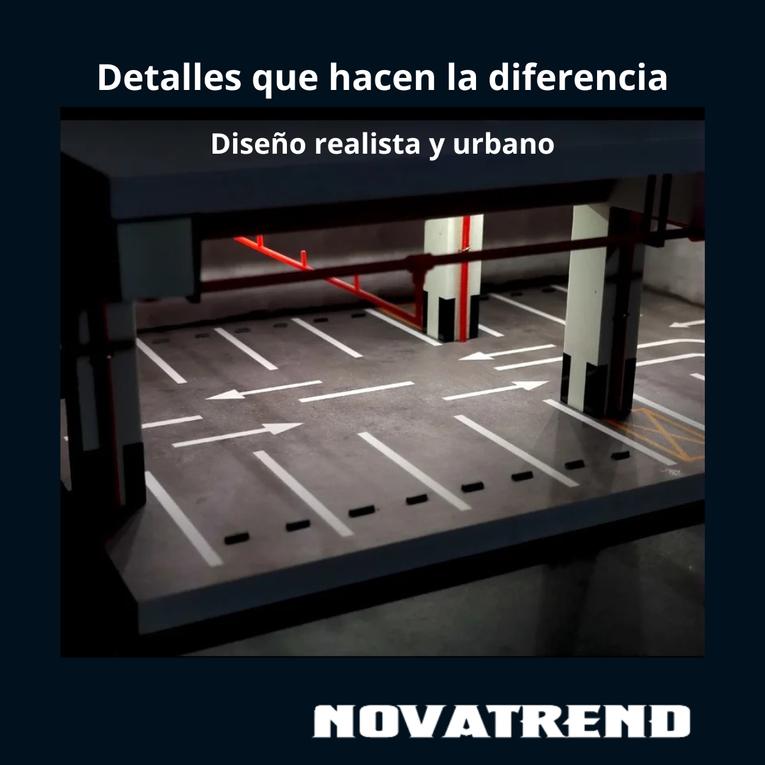 Escenario 1:64 Estacionamiento Subterráneo Industrial con Iluminación LED
