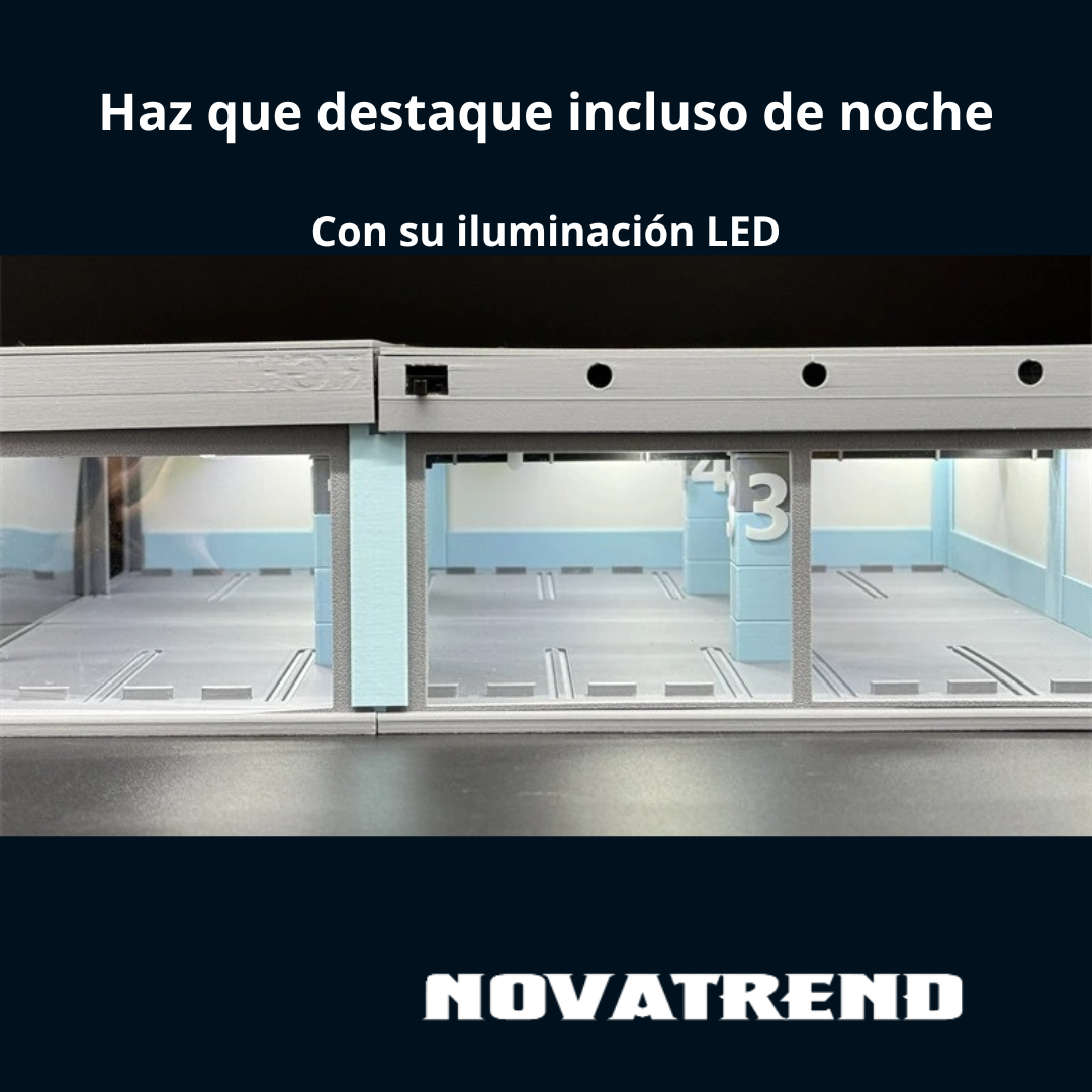 Diorama Modular 1:64 – Estacionamiento Subterráneo con LED